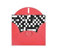 DUWAA Business Black White Formula Checkered Pattern print Greeting Cards for Clients and Customers Adult Employees Holiday Greeting, 4" x 6 "