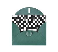 DUWAA Business Black White Formula Checkered Pattern print Greeting Cards for Clients and Customers Adult Employees Holiday Greeting, 4" x 6 "