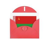 DUWAA Business Flag of Belarus print Greeting Cards for Clients and Customers Adult Employees Holiday Greeting, 4" x 6 "