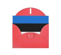 DUWAA Business Flag of Estonia print Greeting Cards for Clients and Customers Adult Employees Holiday Greeting, 4" x 6 "