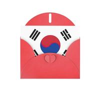 DUWAA Business Flag of Republic of Korea print Greeting Cards for Clients and Customers Adult Employees Holiday Greeting, 4" x 6 "