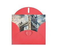 DUWAA Business Historic Old Tower Bridge London print Greeting Cards for Clients and Customers Adult Employees Holiday Greeting, 4" x 6 "