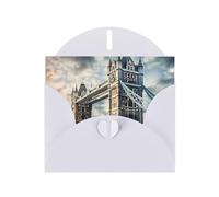 DUWAA Business Historic Old Tower Bridge London print Greeting Cards for Clients and Customers Adult Employees Holiday Greeting, 4" x 6 "