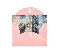 DUWAA Business Historic Old Tower Bridge London print Greeting Cards for Clients and Customers Adult Employees Holiday Greeting, 4" x 6 "