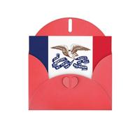 DUWAA Business Iowa state flag print Greeting Cards for Clients and Customers Adult Employees Holiday Greeting, 4" x 6 "