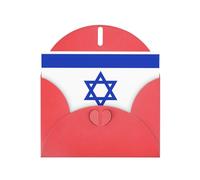 DUWAA Business Israeli flag print Greeting Cards for Clients and Customers Adult Employees Holiday Greeting, 4" x 6 "