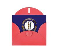 DUWAA Business Kentucky State Flag print Greeting Cards for Clients and Customers Adult Employees Holiday Greeting, 4" x 6 "