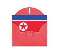 DUWAA Business Korean flag print Greeting Cards for Clients and Customers Adult Employees Holiday Greeting, 4" x 6 "