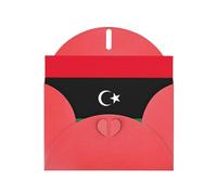 DUWAA Business Libyan flag print Greeting Cards for Clients and Customers Adult Employees Holiday Greeting, 4" x 6 "