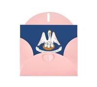 DUWAA Business Louisiana State Flag print Greeting Cards for Clients and Customers Adult Employees Holiday Greeting, 4" x 6 "