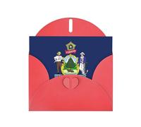 DUWAA Business Maine State Flag print Greeting Cards for Clients and Customers Adult Employees Holiday Greeting, 4" x 6 "