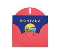 DUWAA Business Montana State Flag print Greeting Cards for Clients and Customers Adult Employees Holiday Greeting, 4" x 6 "
