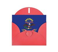 DUWAA Business North Dakota State Flag print Greeting Cards for Clients and Customers Adult Employees Holiday Greeting, 4" x 6 "