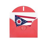 DUWAA Business Ohio State Flag print Greeting Cards for Clients and Customers Adult Employees Holiday Greeting, 4" x 6 "
