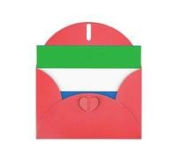 DUWAA Business Sierra Leone flag print Greeting Cards for Clients and Customers Adult Employees Holiday Greeting, 4" x 6 "