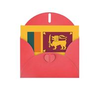 DUWAA Business Sri Lanka Flag print Greeting Cards for Clients and Customers Adult Employees Holiday Greeting, 4" x 6 "