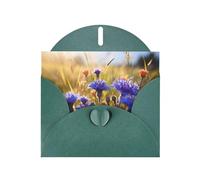 DUWAA Business Wild Flowers and Cornflowers Daisies1 print Greeting Cards for Clients and Customers Adult Employees Holiday Greeting, 4" x 6 "