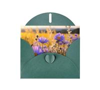 DUWAA Business Wild Flowers and Cornflowers Daisies3 print Greeting Cards for Clients and Customers Adult Employees Holiday Greeting, 4" x 6 "