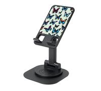 DUWAA Butterfly and Cello Print 360°Rotating Cell Phone Stand, Adjustable Cell Phone Holder,Foldable Portable Phone Holder