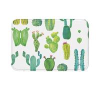 DUWAA Cactus Print Door Mat Indoor Outdoor Entrance Doormat Non Slip Rubber Backing Decorative For Home Front Entry