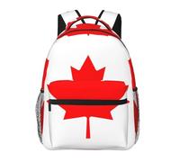 DUWAA Canadian Flag Print Camping Backpack Gym Backpack With Adjustable Shoulder Straps Sturdy Work Bag Laptop Rucksack