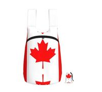 DUWAA Canadian Flag Print Packable Backpack 16l Gym Backpack Portable Storage Carry On Backpack Travel Bag For Men Women