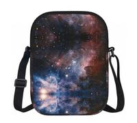 DUWAA Carina Nebula Space Print Adjustable Strap Oxford Sling Bag, Small Water-Resistant Crossbody Purse For Travel