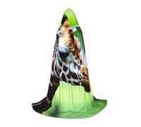 DUWAA Cartoon Giraffe Print Halloween Hooded Cloak Cape Medieval Style For Christmas Party, Cosplay Masquerade Costumes