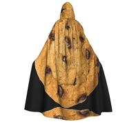 DUWAA Chocolate Cookie print Cloak With Hood Unisex Medieval Cloak Wizard Robe Renaissance Cape Halloween Costume Cosplay
