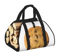 DUWAA Chocolate Cookie Print Large Fire Wood Sling Carrier with Handles for Easy Transport Carrying and Wood Stove 48×101cm