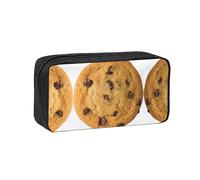 DUWAA Chocolate Cookie Print Pencil Case Large Capacity Pencil Pouch Marker Pen Bag Coin Pouch Office Stationery Organizer