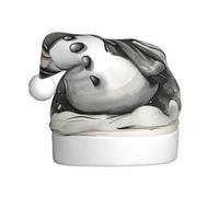 DUWAA Christmas Snowman 1 Print Santa Claus Hat For Adults, Funny Christmas Holiday Party Hat, For New Year Festive Party