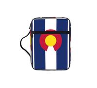 DUWAA Colorado State Flag Print 26Ã- 20 Cm Large Capacity Bible Cover Case, Study Supplies Tote Bag for Women and Christian