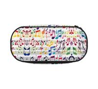 DUWAA Colorful Music Notes print Functional Stationery Pouch Portable Pencil Bags Pencil case, Lightweight Pencil Pouch
