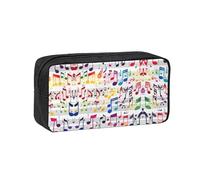 DUWAA Colorful Music Notes Print Pencil Case Large Capacity Pencil Pouch Marker Pen Bag Coin Pouch Office Stationery Organizer