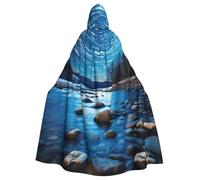 DUWAA Cool Star River Print 59inch Carnival Cape, Unisex Adult Hooded Cloak For Halloween Witch Vampire Wizard Cosplay