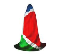DUWAA Costa Rica Flag 1 Print Halloween Hooded Cloak Cape Medieval Style For Christmas Party, Cosplay Masquerade Costumes