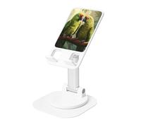 DUWAA Couple Parrots Olive Print 360°Rotating Cell Phone Stand, Adjustable Cell Phone Holder,Foldable Portable Phone Holder