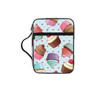DUWAA Cupcake Pattern Print 26Ã- 20 Cm Large Capacity Bible Cover Case, Study Supplies Tote Bag for Women and Christian