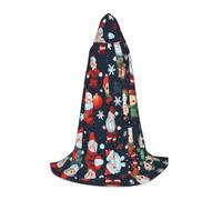 DUWAA Cute Christmas Man Print Halloween Costume Clothes Halloween Medieval Costume Cape For Women Men Renaissance Hooded Cloak
