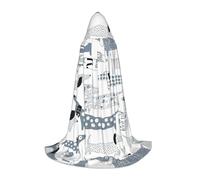 DUWAA Cute Dachshund Dog Print Halloween Costume Clothes Halloween Medieval Costume Cape For Women Men Renaissance Hooded Cloak