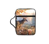 DUWAA Cute Deers Print 26Ã- 20 Cm Large Capacity Bible Cover Case, Study Supplies Tote Bag for Women and Christian