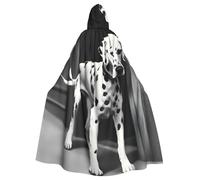 DUWAA Dalmatian 1 Print 59inch Carnival Cape, Unisex Adult Hooded Cloak For Halloween Witch Vampire Wizard Cosplay