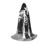 DUWAA Dalmatian 1 Print Halloween Hooded Cloak Cape Medieval Style For Christmas Party, Cosplay Masquerade Costumes