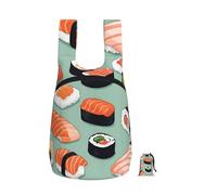 DUWAA Delicious Sushi 1 Print Anti-Tear Backpack For Men Women Foldable Shopping Bag Ultra Light Camping Backpack Work Bag