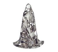DUWAA Diamond Pattern Print Halloween Hooded Cloak Cape Medieval Style For Christmas Party, Cosplay Masquerade Costumes