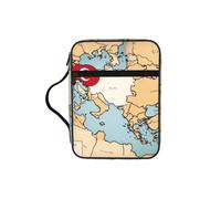 DUWAA Distribution Map of Turkey Print 26Ã- 20 Cm Large Capacity Bible Cover Case, Study Supplies Tote Bag for Women and Christian