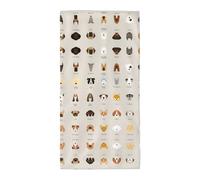 DUWAA Dog Breed Print Soft Towels For Bathroom, Absorbent Bath Hand Washcloth Microfiber Towels For Body Drying