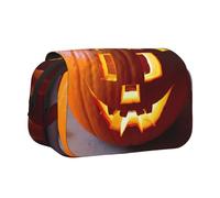 DUWAA fall pumpkin print Pen Pencil Case with Zipper Clear Makeup Color Pouch Cosmetics Bag Multi-Purpose Stationary Bag, Black, One Size, Morden
