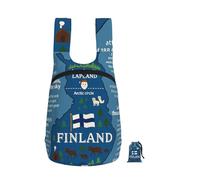 DUWAA Finland Map With Various Feat Print Packable Backpack 16l Gym Backpack Portable Storage Carry On Backpack Travel Bag For Men Women